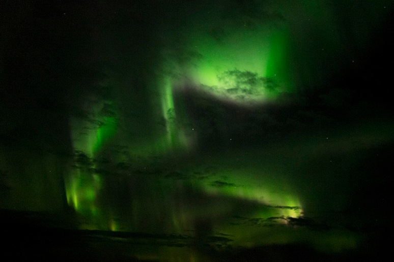 THE NORTHERN LIGHTS FROM A ROLLING CRUISE SHIP